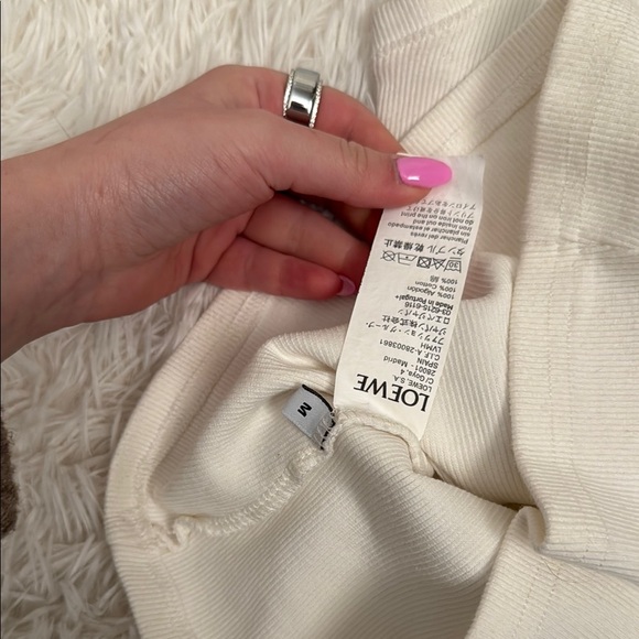 Loewe White Ribbed Fitted Tank Top - Picture 4 of 4